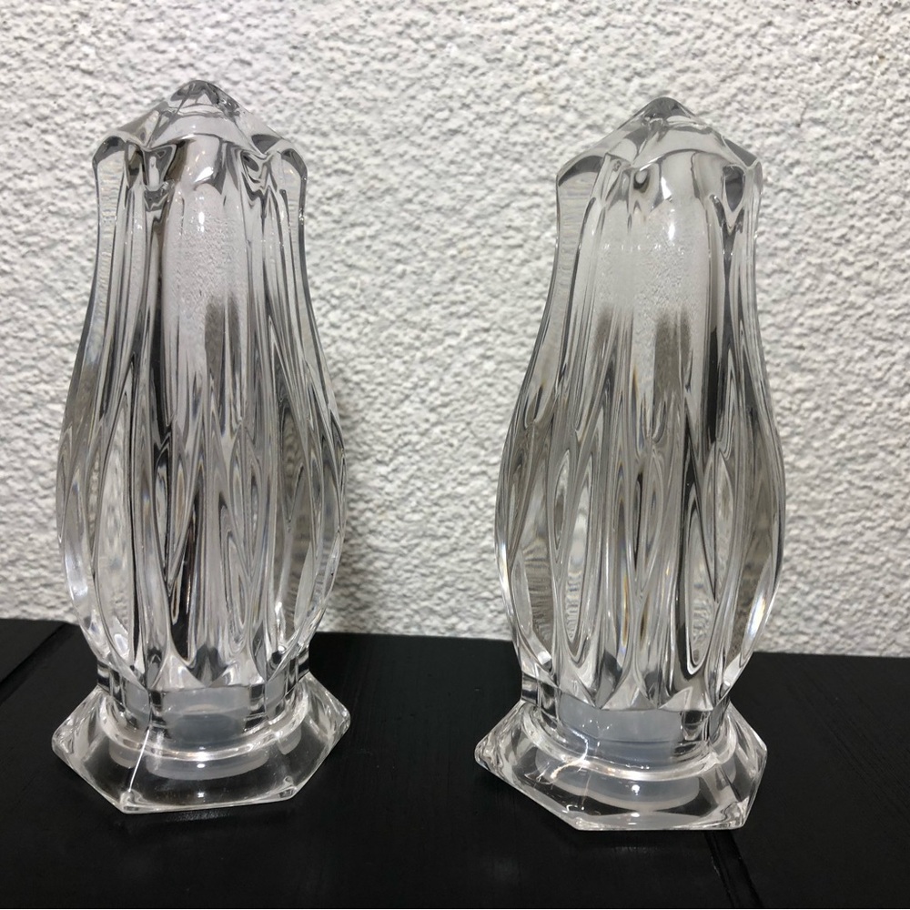 Mikasa Icicles Crystal salt and pepper shakers